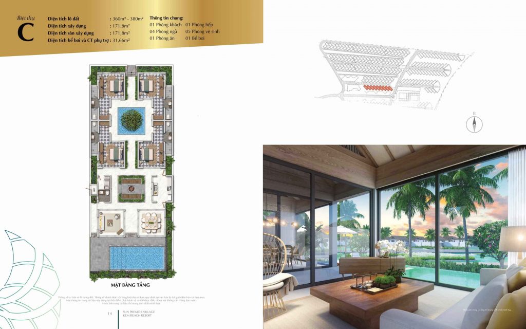 Thiết kế BT loại C Sun Premier Village Kem Beach Resort 